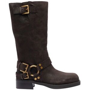 Women's Michael Kors nubuck suede Brown Leather Boots. excellent condition!!